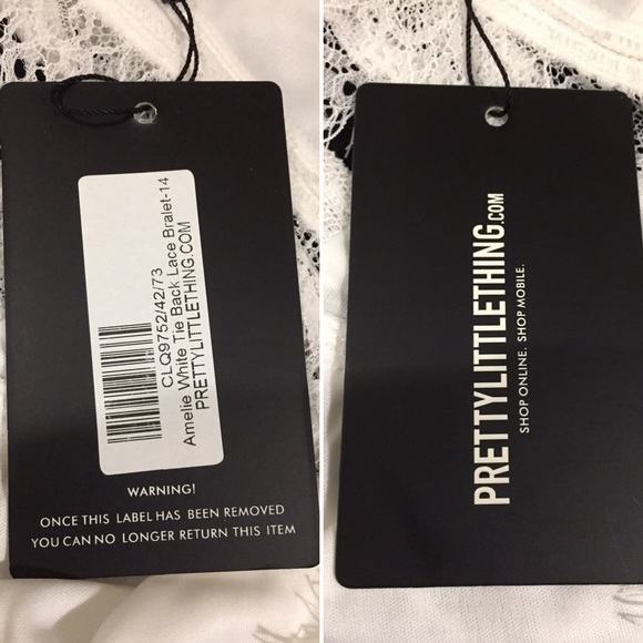 Pretty Little Thing Amelie Tie back lace Bralette - Picture 13 of 14